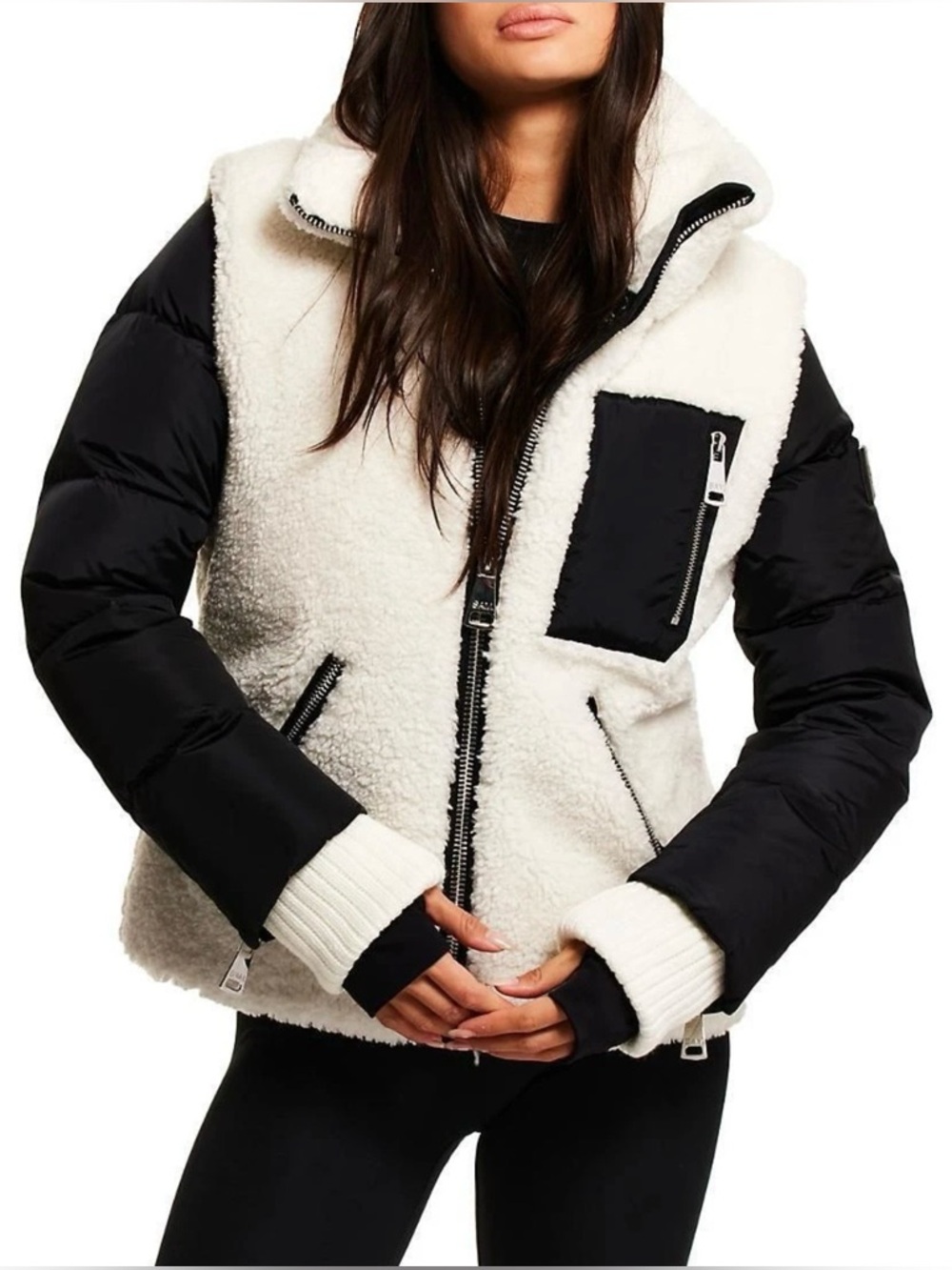 SAM.New York Sherpa and Duck Down Jacket, Size XS